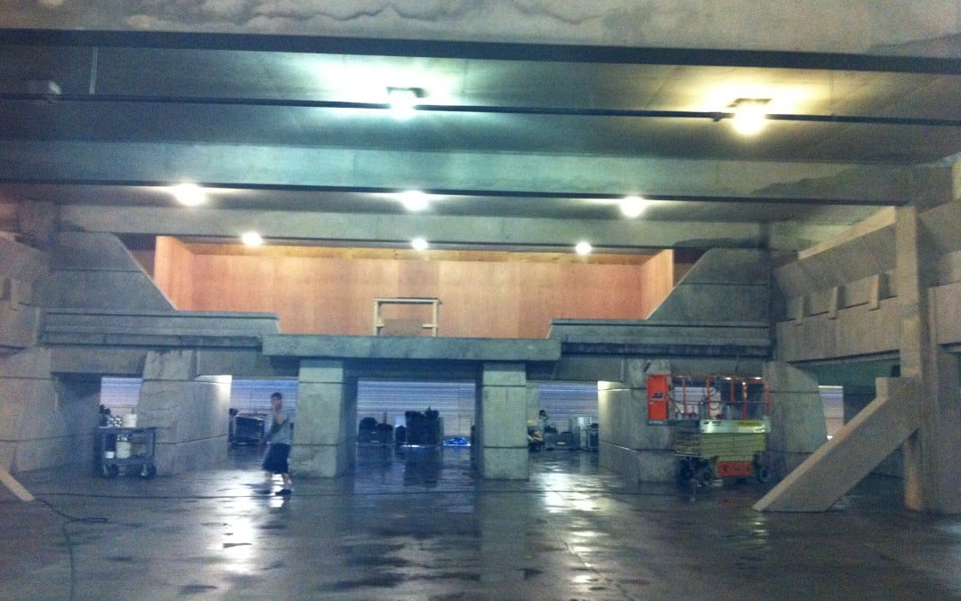 Movie Set Parking Garage Cleaning